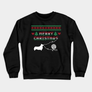 Corgi Stitch Christmas Design Crewneck Sweatshirt